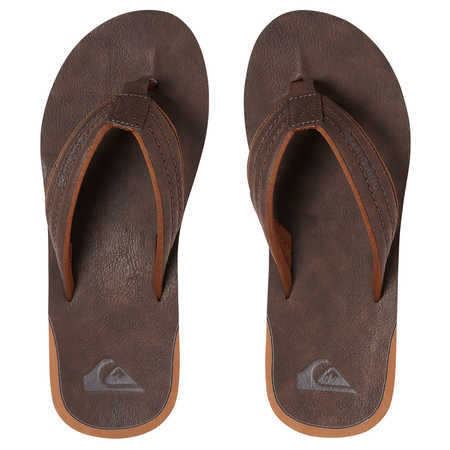 Levně Quiksilver pantofle CARVER NUBUCK Demitasse