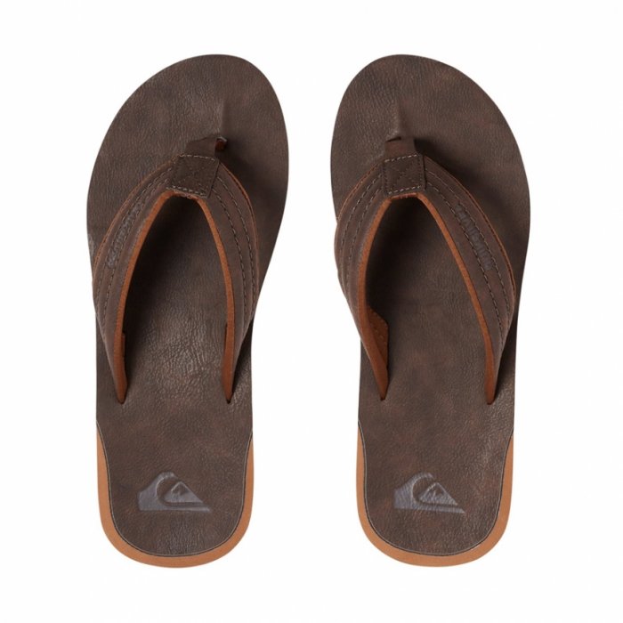 Levně Quiksilver - pantofle CARVER NUBUCK demitasse solid