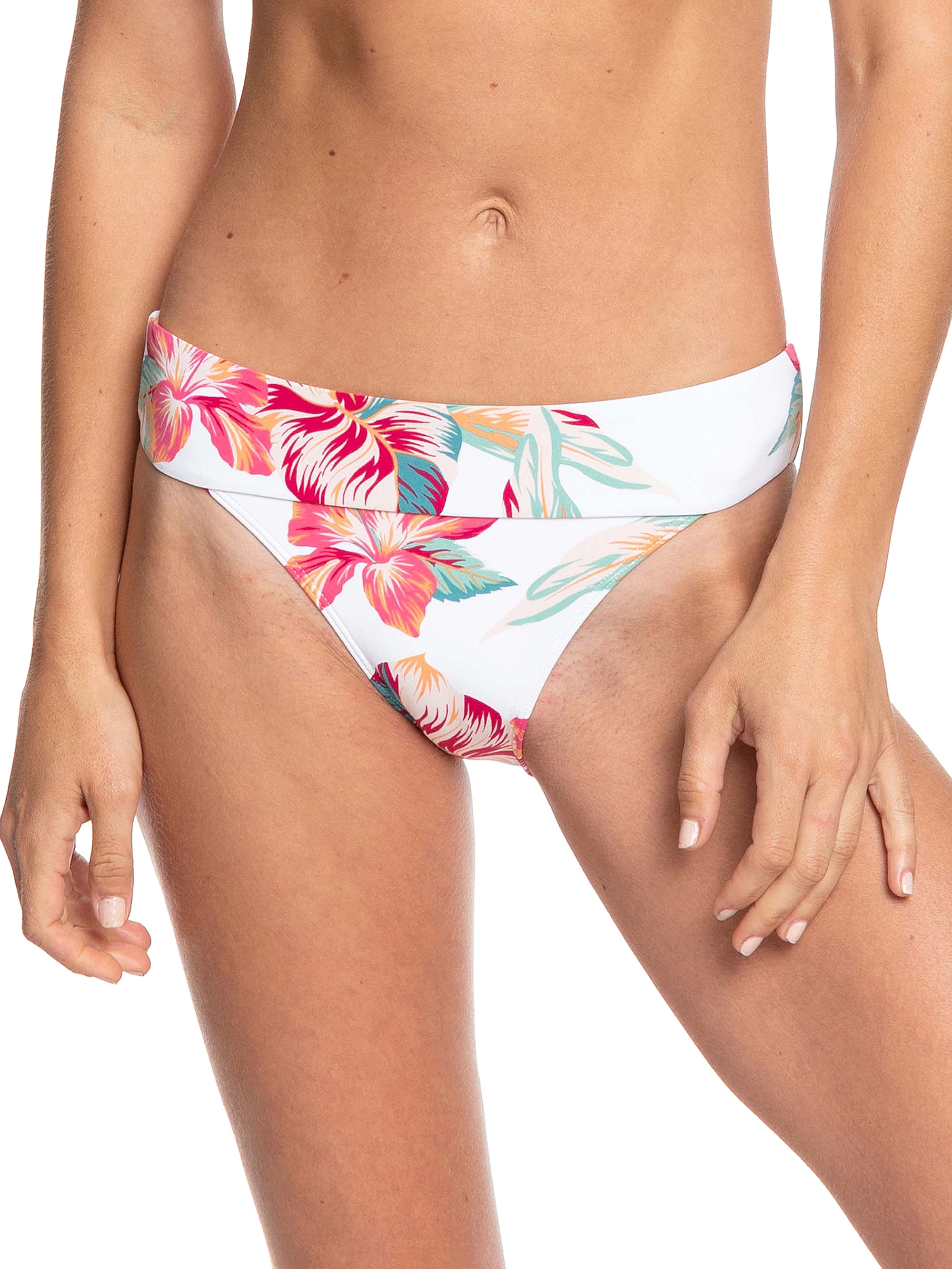 Roxy - plavky LAHAINA BAY MOD BOTTOM white tropic call Velikost: S