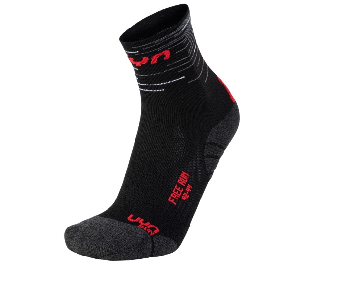 UYN - ponožky LADY FREE RUN SOCKS black/red Velikost: 35-36