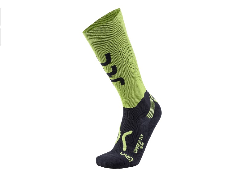 UYN - ponožky MAN RUN COMPRESSION FLY SOCKS green/black Velikost: 45-47