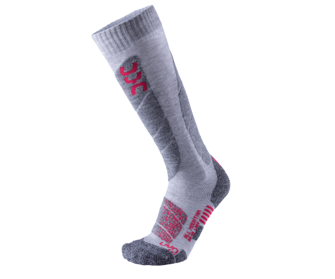 UYN - ponožky SKI ALL MOUNTAIN LADY light grey/coral Velikost: 35-36