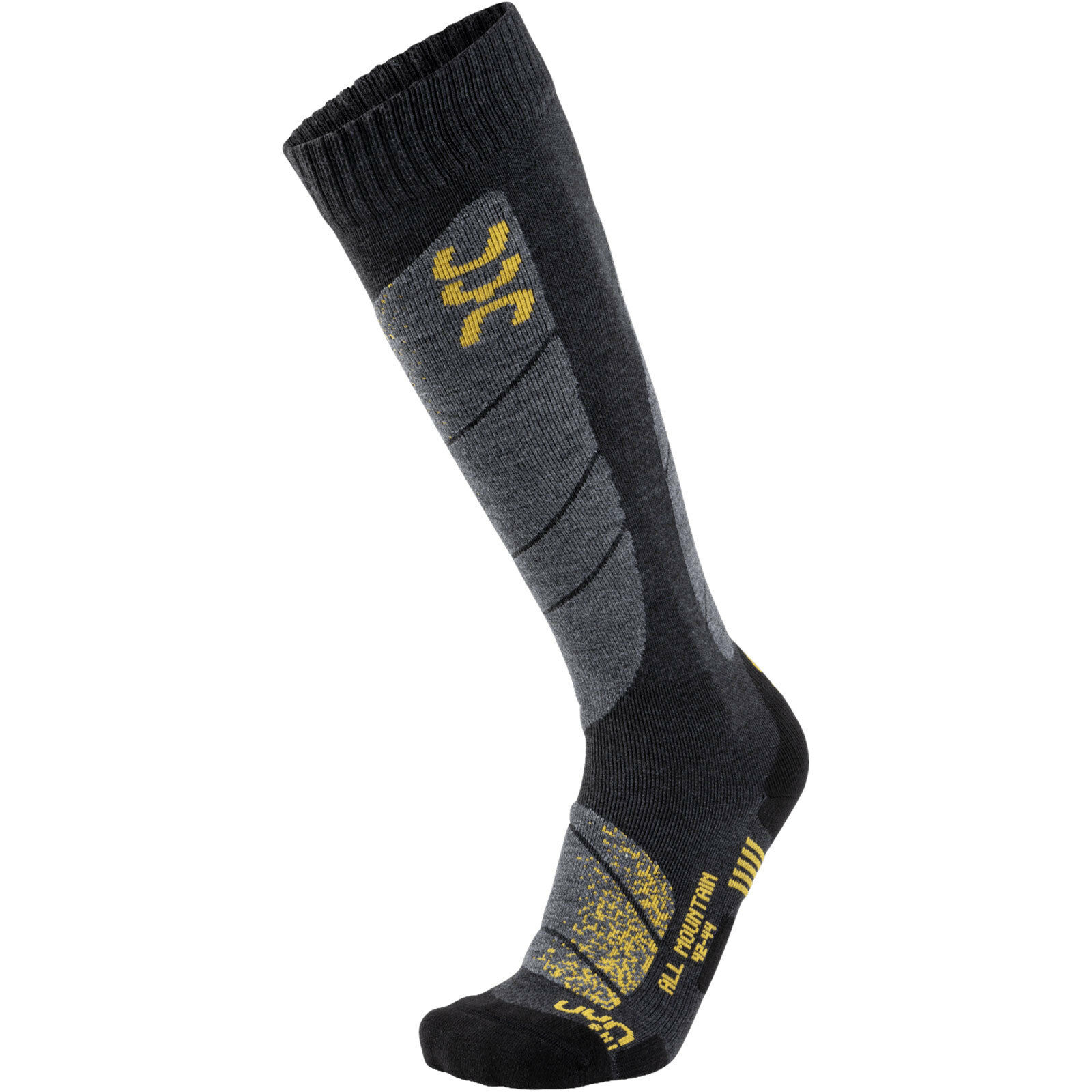 UYN ponožky T SKI ALL MOUNTAIN SOCKS anthracite/yellow Velikost: 45/47