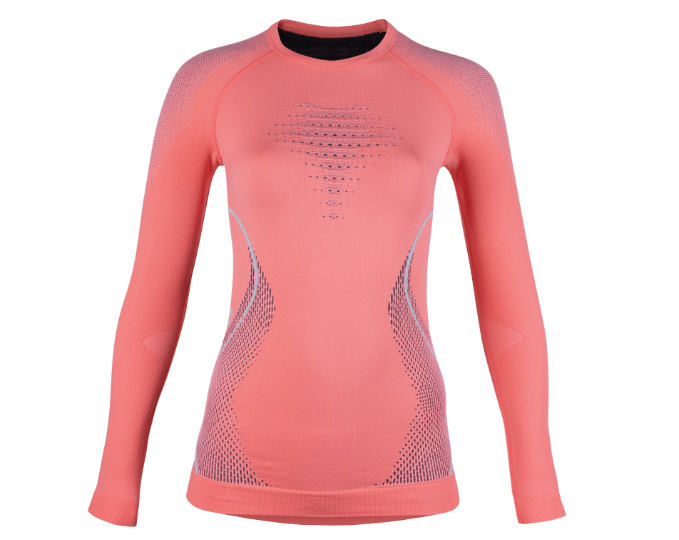 UYN - tričko LADY EVOLUTYON UW SHIRT LG_SL. coral/anthracite/aqua Velikost: XS