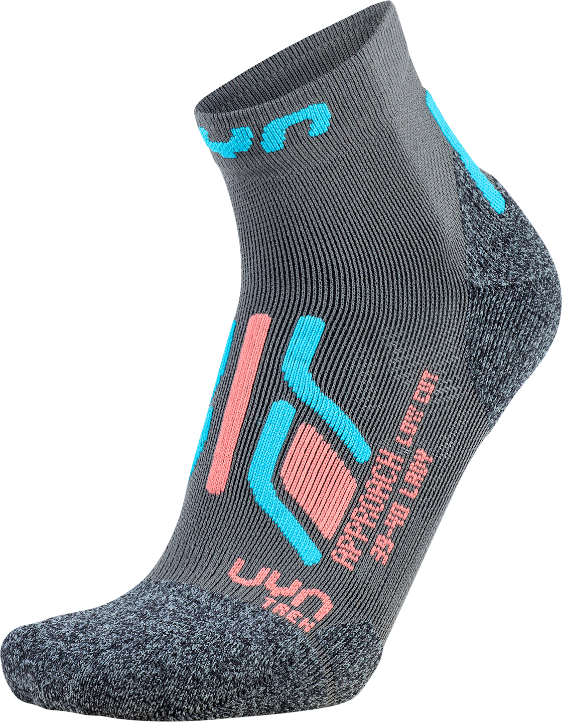 UYN ponožky T LADY TREKKING APPROACH LOW CUT SOCKS grey/turqoise Velikost: 35-36