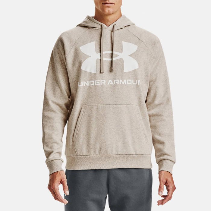 Under Armour mikina Rival Fleece Big Logo Hoodie cream Velikost: S