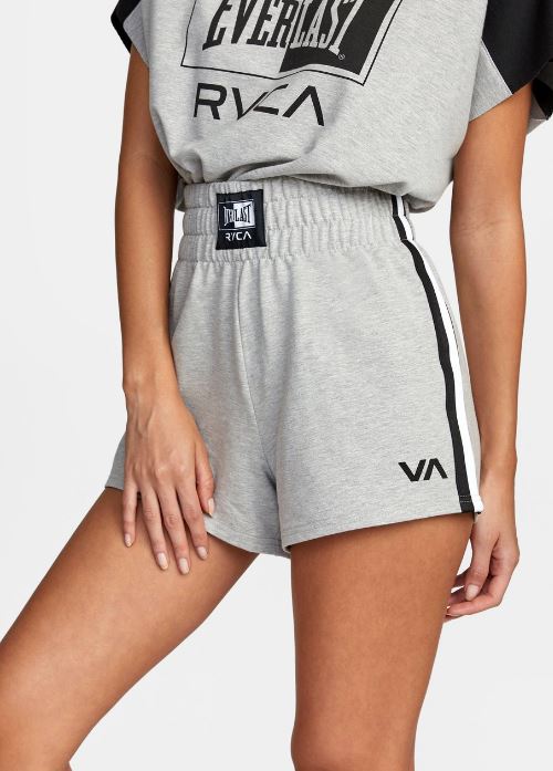 Levně RVCA šortky Everlast Fleece Short heather grey