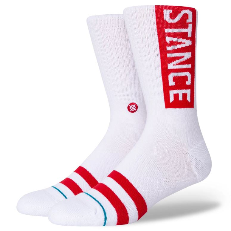 Levně Stance ponožky Og white/red