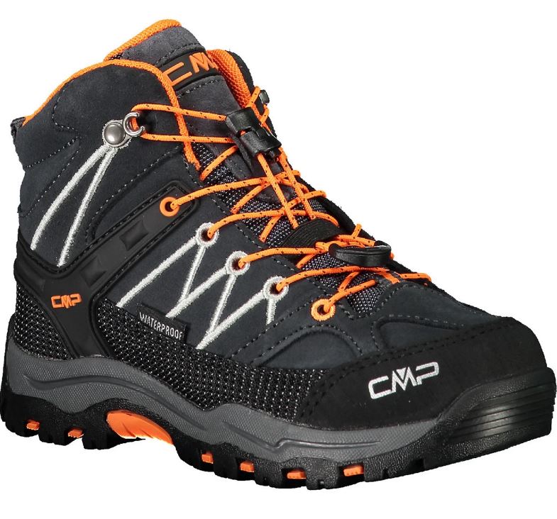 Levně CMP obuv Kids Rigel Mid Trekking Shoes WP black/orange