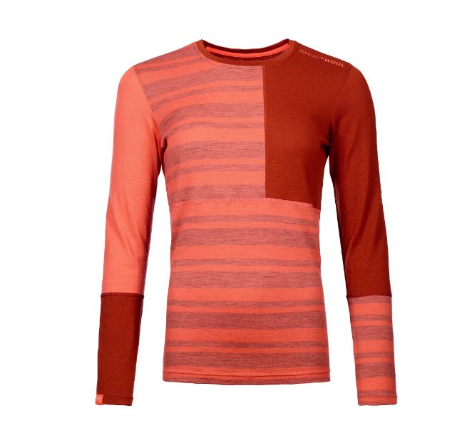 Ortovox tričko 185 Rock'N'Wool Long Sleeve W coral Velikost: L