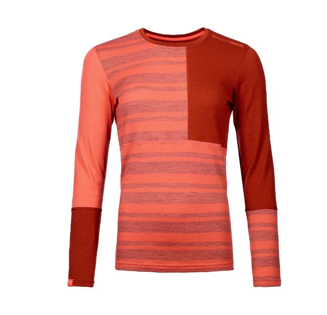 Levně Ortovox tričko 185 Rock'N'Wool Long Sleeve W coral