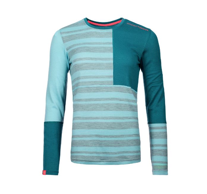 Levně Ortovox tričko 185 Rock'N'Wool Long Sleeve W ice waterfall