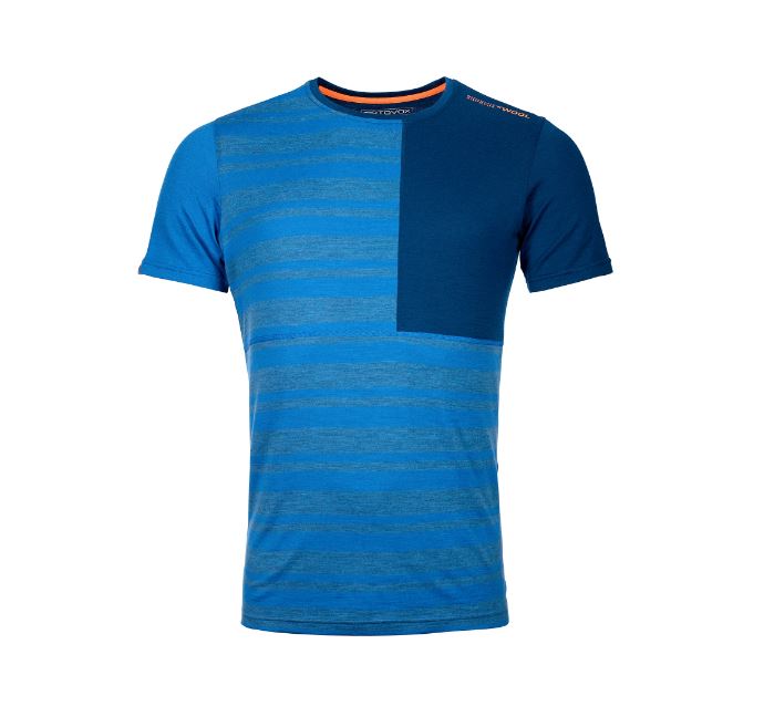 Ortovox tričko 185 Rock'N'Wool Short Sleeve M just blue Velikost: L