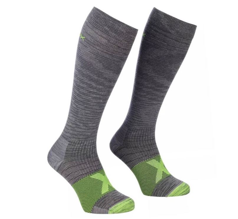 Levně Ortovox ponožky Tour Compression Long Socks M grey blend