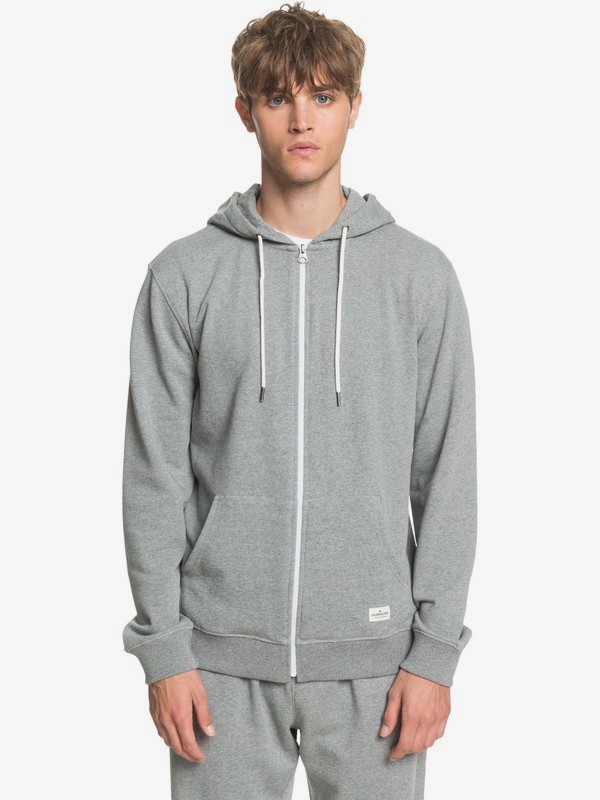 Quiksilver mikina Essentials Zip Terry light grey Velikost: S