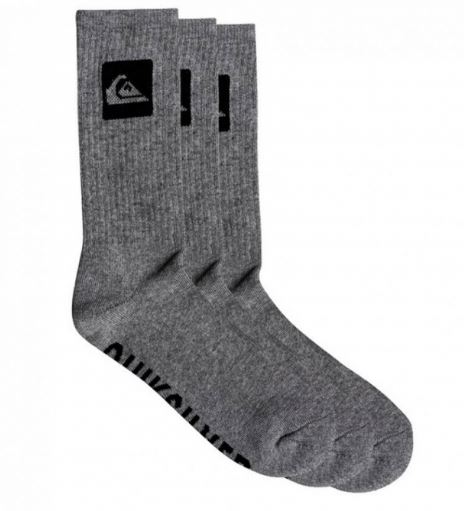 Quiksilver ponožky 3 Crew Pack light grey Velikost: UNI