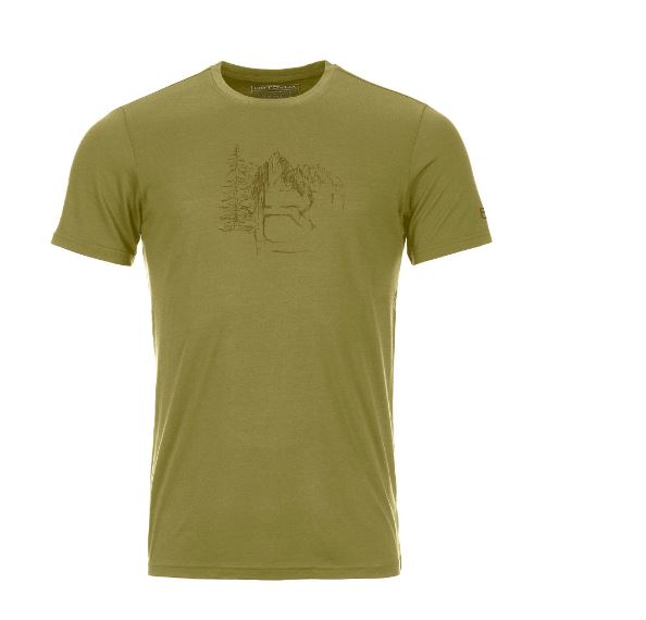 Ortovox tričko 150 Cool Logo Sketch T-Shirt sweet alison Velikost: XL