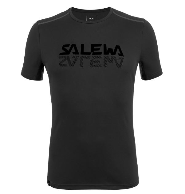 Levně Salewa tričko Sporty Graphic Dry M S/S Tee black