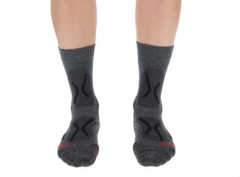 UYN ponožky Trekking Cool Merino Socks medium grey melange black Velikost: 45-47