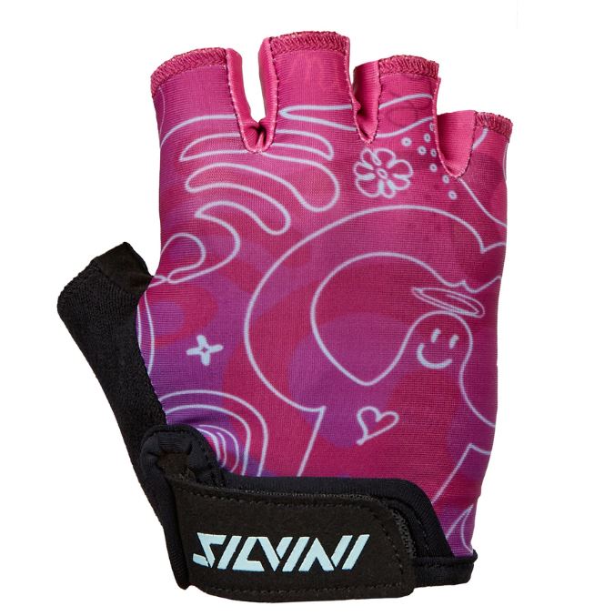 Levně Silvini rukavice Punta black fuchsia