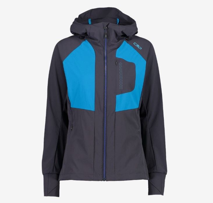 CMP bunda Woman Jacket Fix Hood blue Velikost: 36