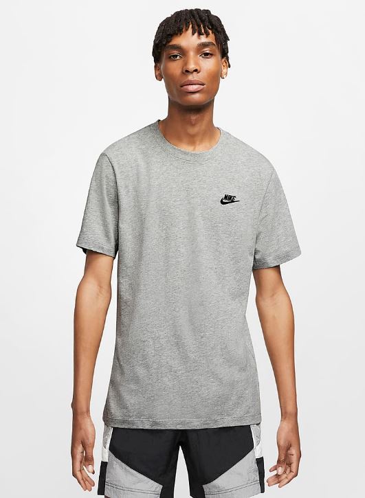 Nike tričko Sportswear Club Tee dark grey Velikost: XL