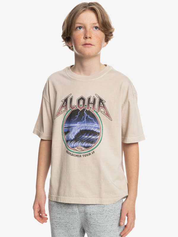 Quiksilver tričko Rock Waves Ss Yth birch Velikost: 12