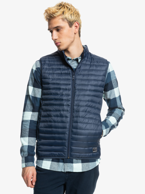 Levně Quiksilver vesta Scaly Sleeveless navy blazer