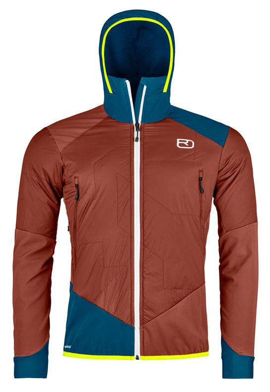 Levně Ortovox bunda Sw Col Becchei Hybrid Jkt M clay orange