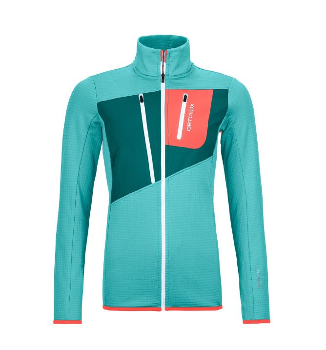 Ortovox mikina Fleece Grid Jacket W Ice waterfall Velikost: L