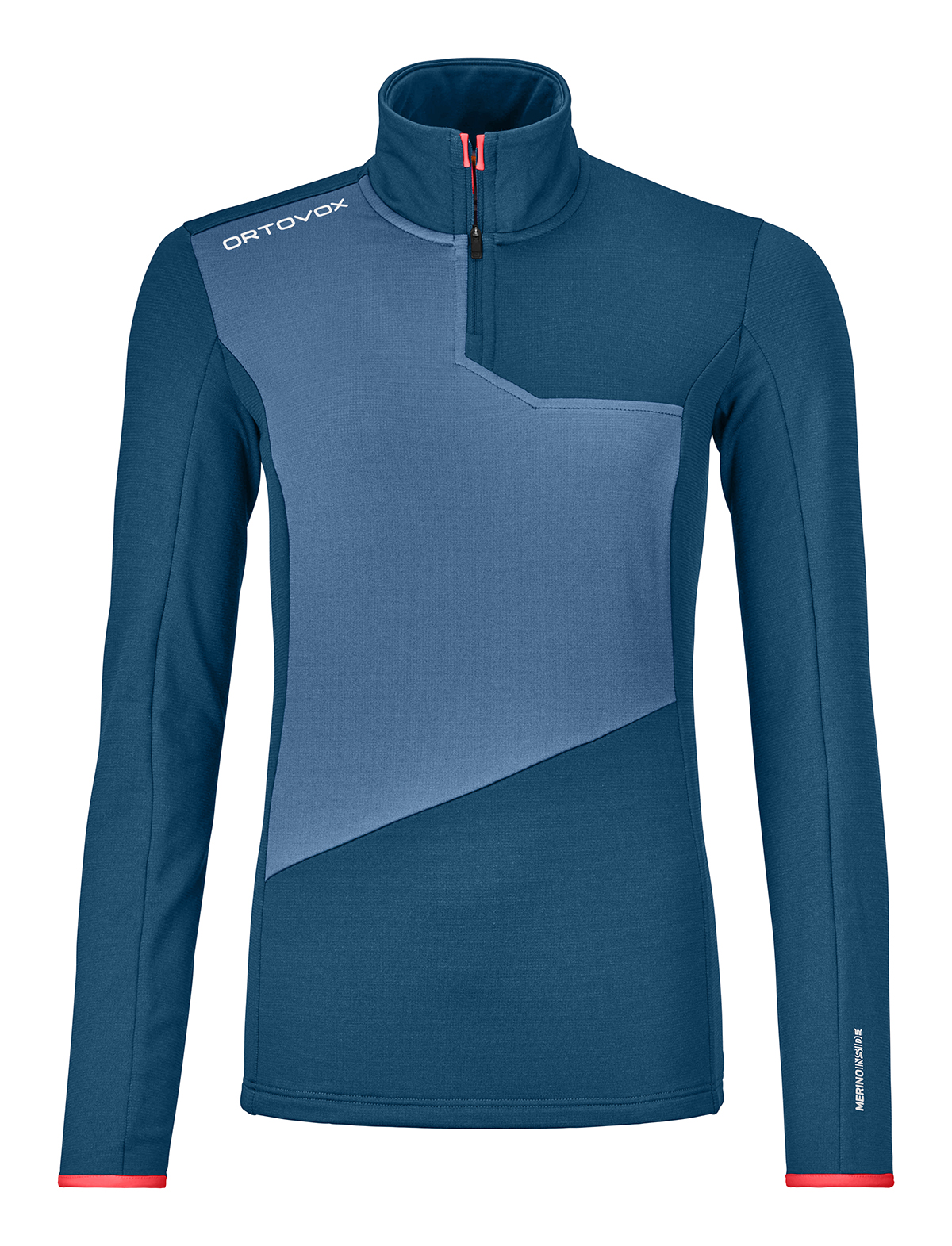 Ortovox rolák Fleece Light Zip Neck W petrol blue Velikost: S