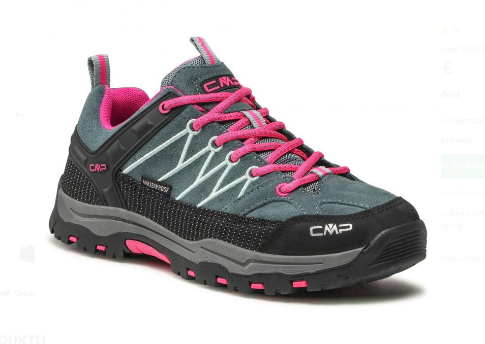 CMP obuv Kids Rigel Low Trekking Shoes Wp mineral green/purple fluo Velikost: 40