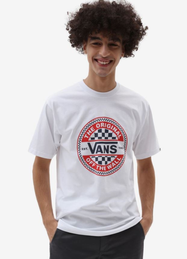 Vans tričko Circle Checker Ss Tee white Velikost: XL