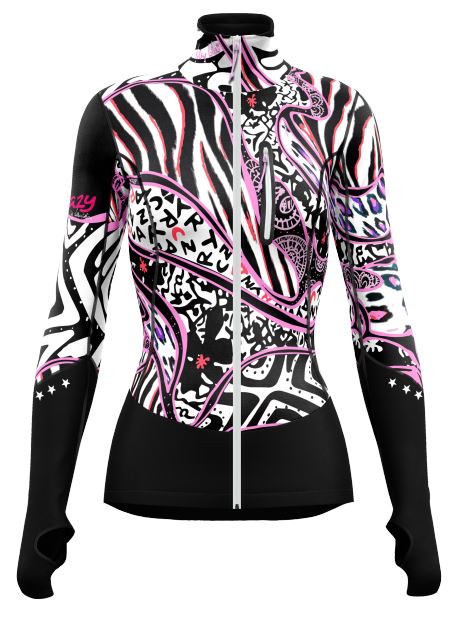 Levně Crazy Idea mikina Pull Oxygen Printed zebra mix