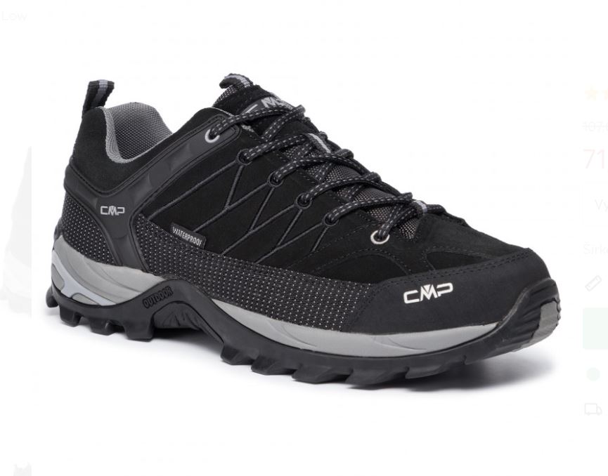 CMP obuv Rigel LowTrekking Shoe Wp nero/grey Velikost: 43