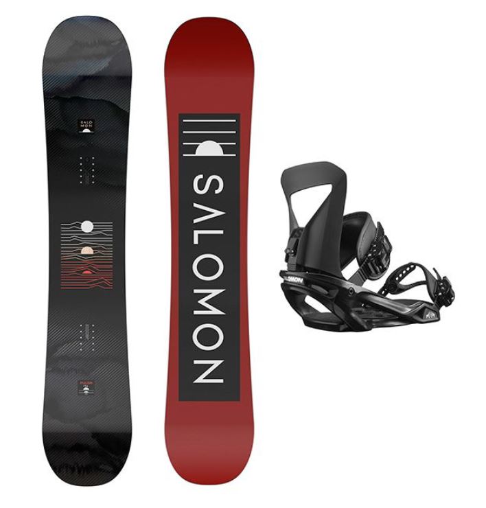 Salomon set Pulse+Pact Black 22/23 grey/red Velikost: 156