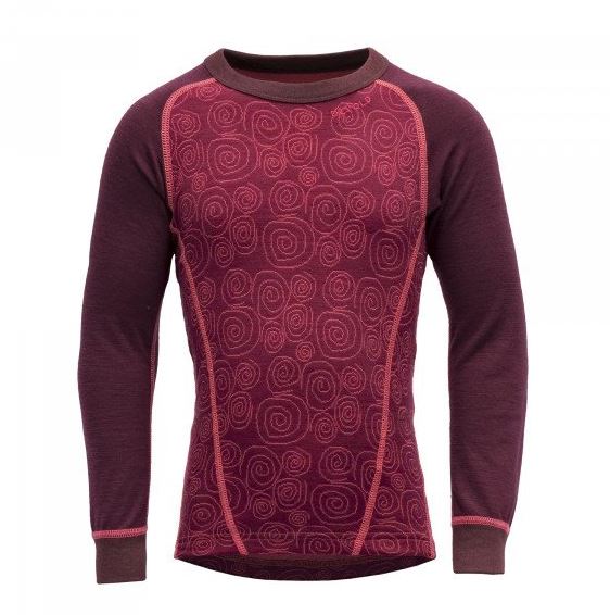 Devold tričko Duo Active Merino Shirt Kid red Velikost: 2