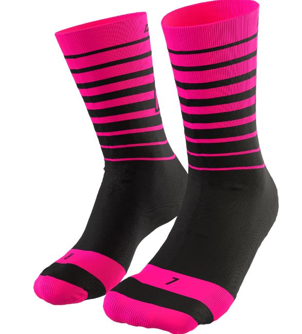 Dynafit ponožky Live To Ride Socks pink glo Velikost: 35-38