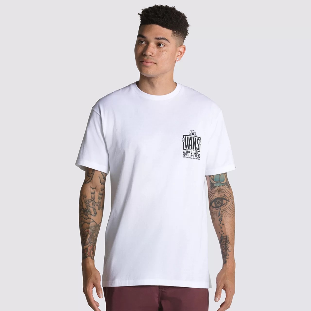 Levně Vans tričko Adopted A Friend Ss Tee white