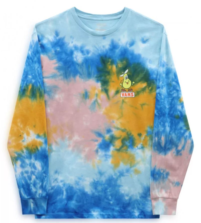 Vans tričko Fresh Pear Tie Dye Ls Tee blue Velikost: XL