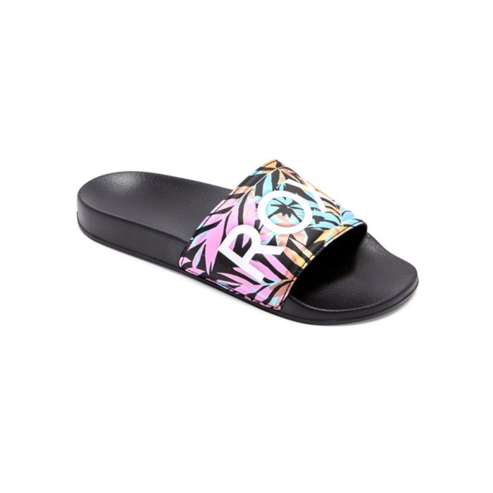 Roxy pantofle Slippy II black multi Velikost: 8.5