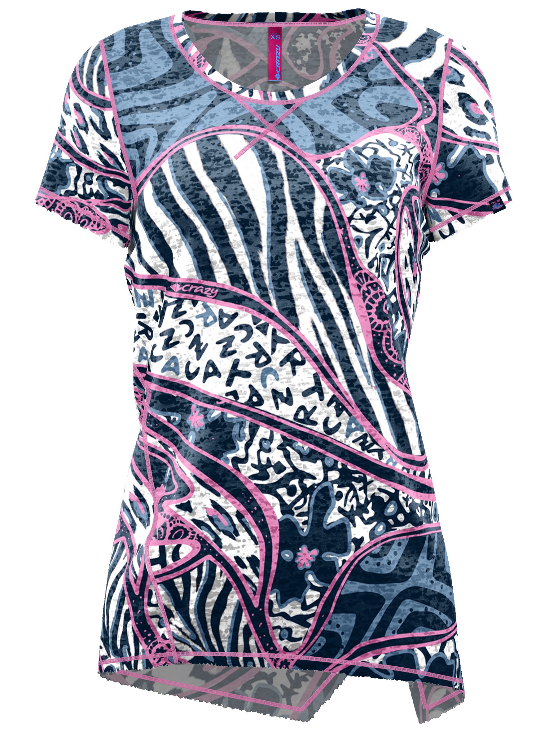 Levně CRAZY IDEA Crazy tričko Aloha zebra mix vento