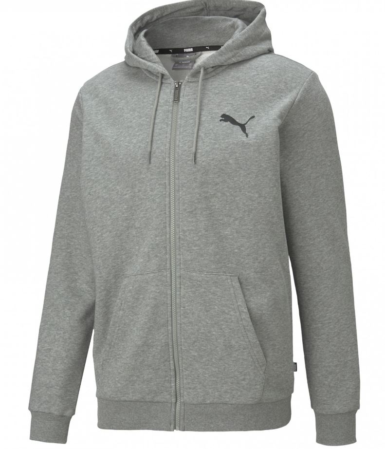 Puma mikina Ess Small Logo Fz Hoodie gray Velikost: L