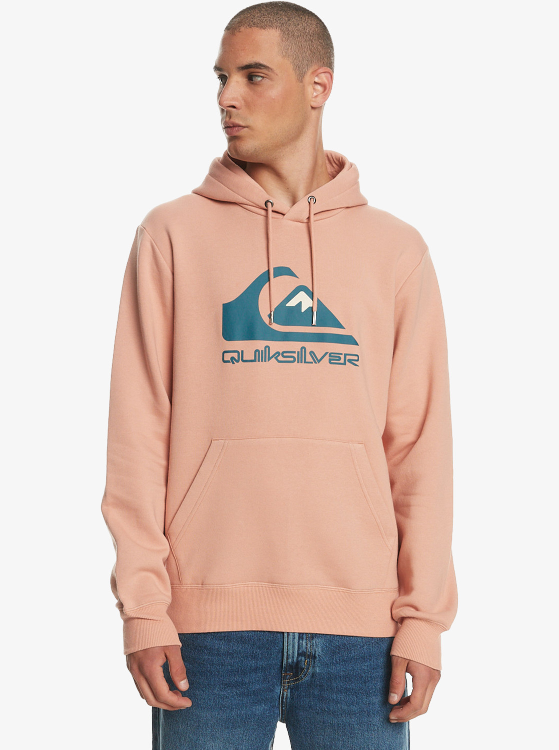 Quiksilver mikina Big Logo Hood cafe creme Velikost: XXL