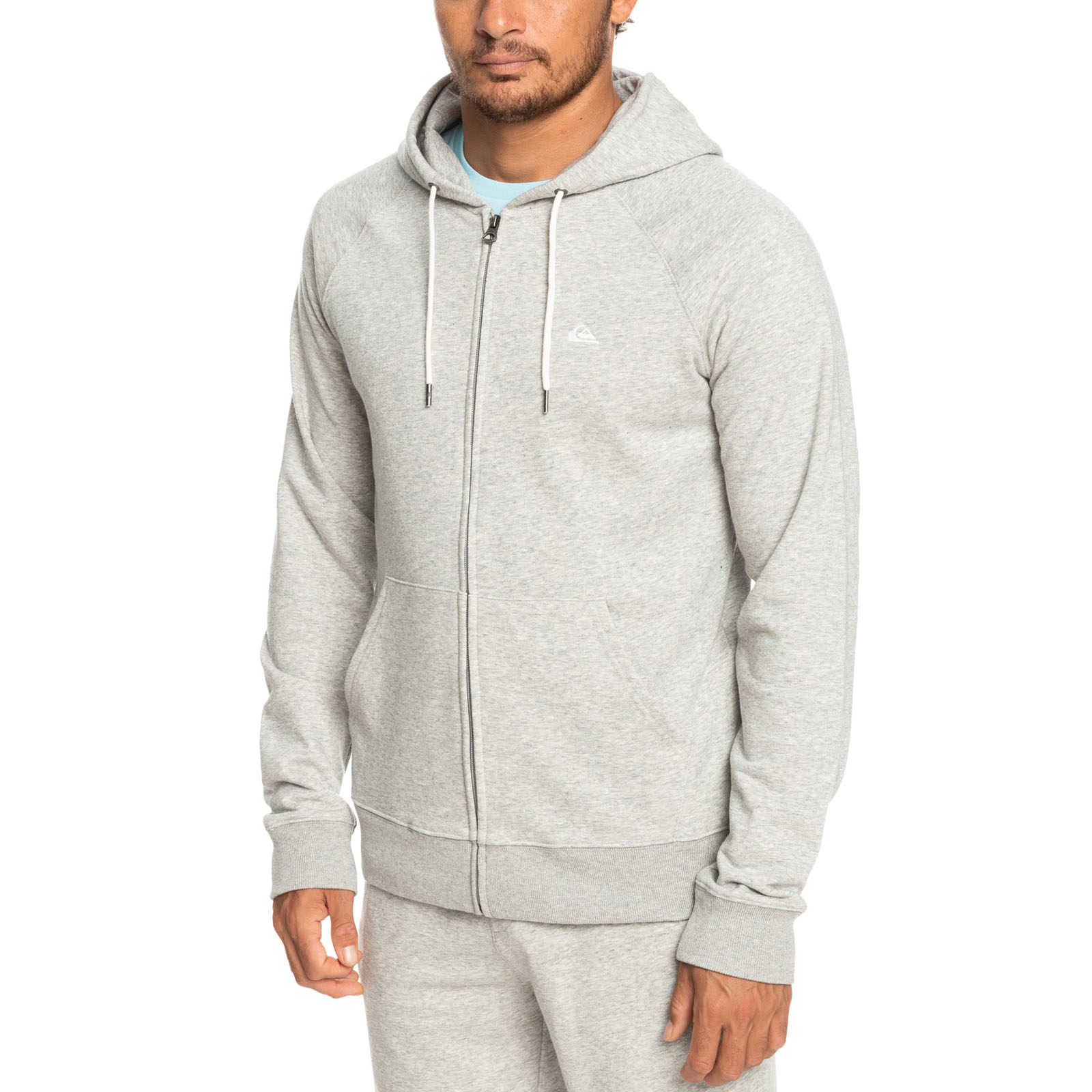 Quiksilver mikina Essentials Reglan Zip light grey Velikost: M