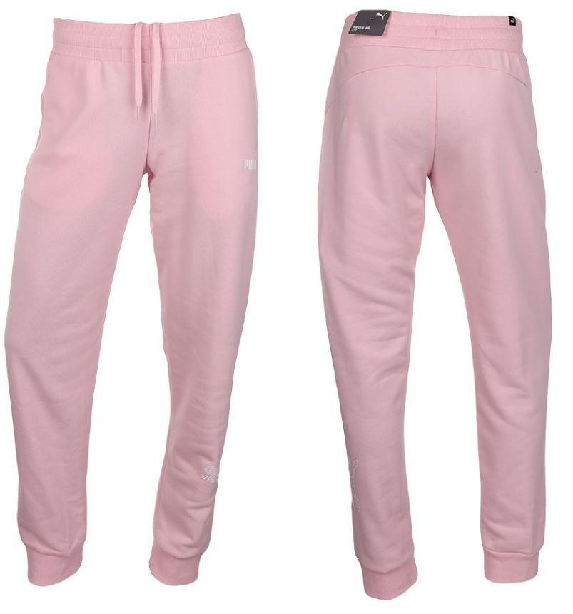 Levně Puma tepláky Ess Elevated Pants pink