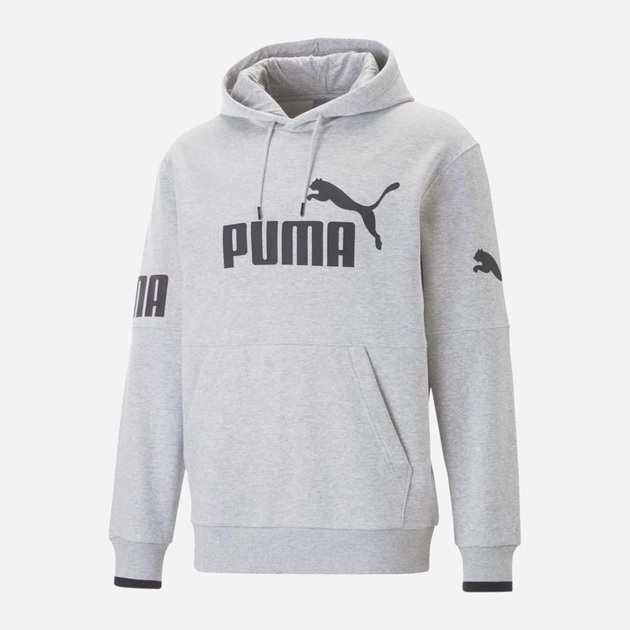 Puma mikina Power Colorblock Hoodie Tr grey Velikost: M