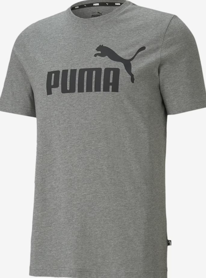 Levně Puma tričko Ess Logo Tee gray