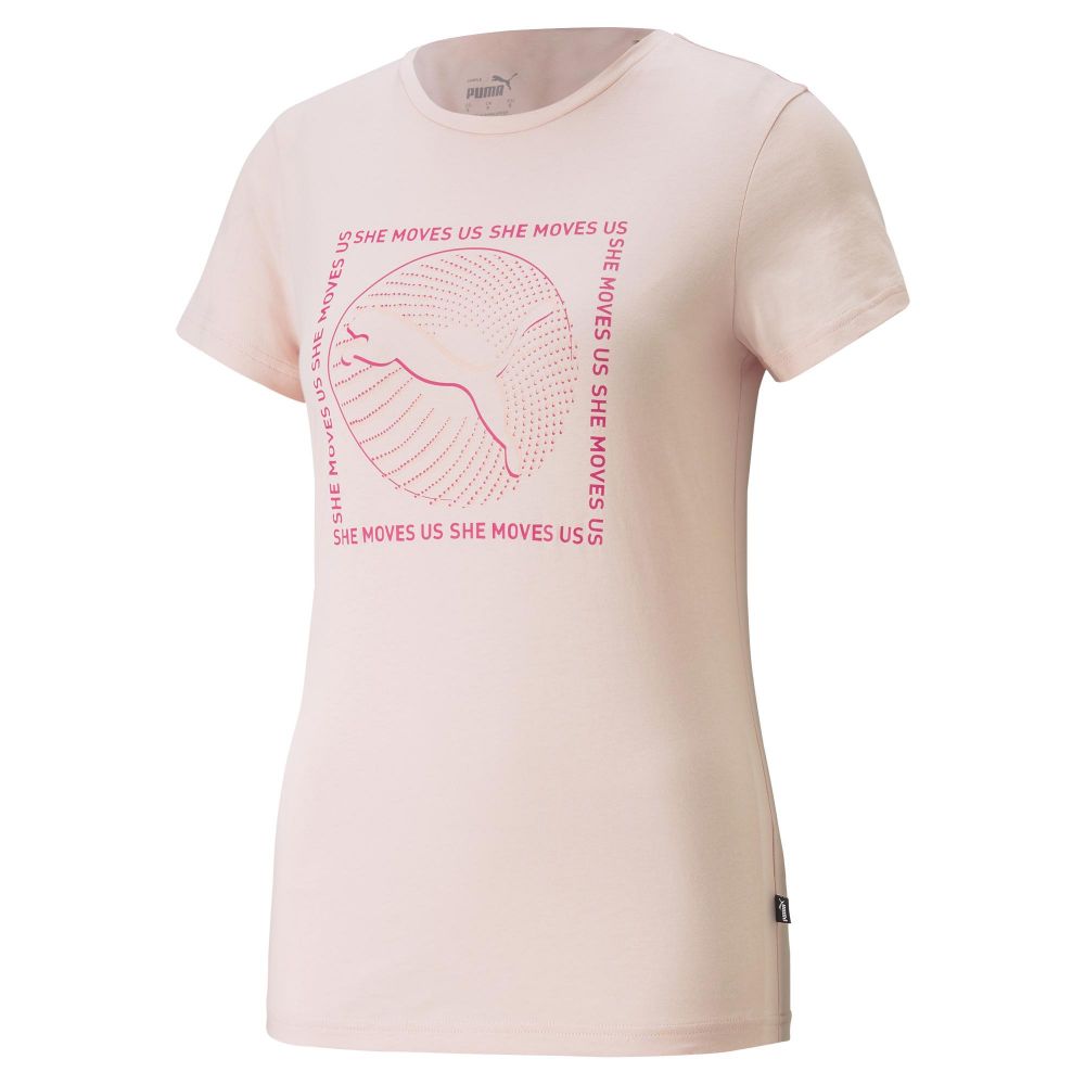 Levně Puma tričko Graphics She Moves Us Tee pink