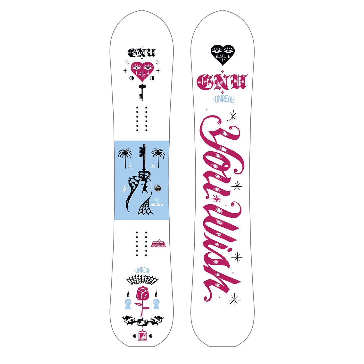 GNU snowboard Gloss C2E 18/19 white/pink Beldasport.cz